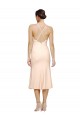 Wholesale Open Back Nude Sheath V-Neck Midi Length Prom Dress Canada
