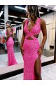 Wholesale Sheath V-Neck Long Sweep Train Prom Dress Canada