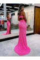Wholesale Sheath V-Neck Long Sweep Train Prom Dress Canada