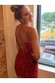 Wholesale Royal Blue Sheath V-Neck Short Evening Gown Canada