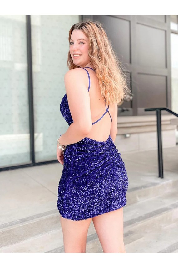 Wholesale Sheath V-Neck Short Cocktail Prom Dress Canada