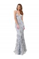 Wholesale Open Back Silver Mermaid High Neck Long Prom Dress Canada