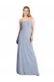 Wholesale Open Back Smoke Blue A-Line Square Neck Long Prom Dress Canada