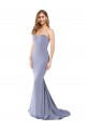 Wholesale Low Back Smoke Blue Mermaid Strapless Long Prom Dress Canada
