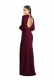 Wholesale Open Back Burgundy Gold Trumpet Bateau Neck Long Prom Dress Canada