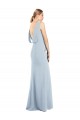 Wholesale Backless Light Sky Blue Trumpet Bateau Neck Long Prom Dress Canada