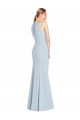 Wholesale Keyhole Back Light Sky Blue Trumpet Halter Neck Long Prom Dress Canada