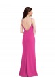 Wholesale Open Back Fuchsia Trumpet High Neck Long Prom Dress Canada