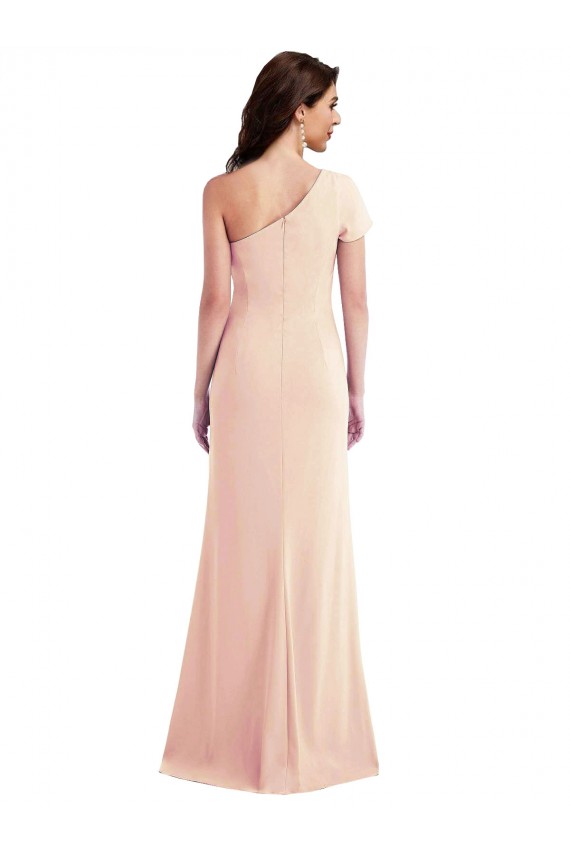 Wholesale Nude Trumpet One Shoulder Long Prom Dress Canada