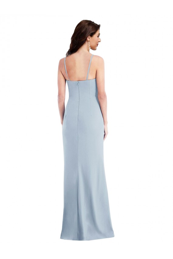 Wholesale Light Sky Blue Trumpet Spaghetti Straps Long Prom Dress Canada