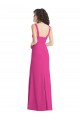 Wholesale Low Back Fuchsia Trumpet Square Neck Long Prom Dress Canada
