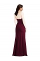 Wholesale Burgundy Gold Trumpet Strapless Long Prom Dress Canada