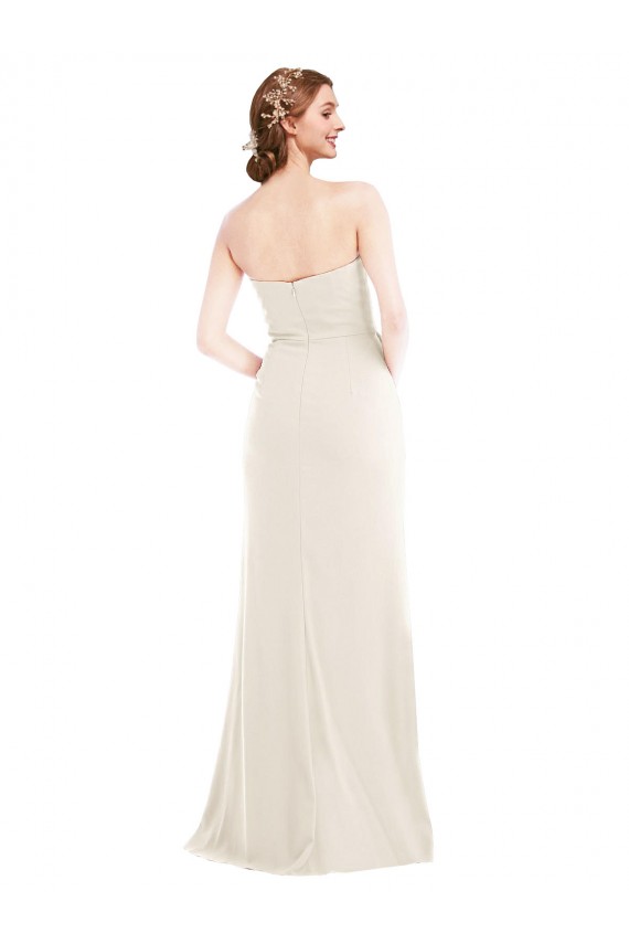 Wholesale Ivory Trumpet Strapless Long Prom Dress Canada