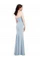 Wholesale Low Back Light Sky Blue Trumpet Strapless Long Prom Dress Canada
