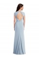 Wholesale Open Back Light Sky Blue Trumpet Long Prom Dress Canada
