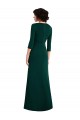 Wholesale V-Back Dark Green Trumpet V-Neck Long Sleeves Long Prom Dress Canada
