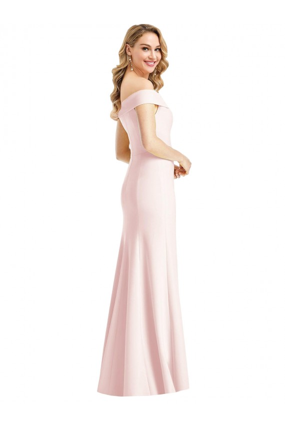 Wholesale Pink Trumpet V-Neck Long Prom Dress Canada