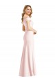 Wholesale Pink Trumpet V-Neck Long Prom Dress Canada