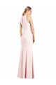 Wholesale Keyhole Back Pink Trumpet V-Neck Long Prom Dress Canada