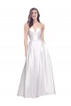 Wholesale Low Back White A-Line Strapless Long Prom Dress Canada