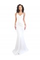 Wholesale Low Back White Mermaid High Neck Long Black Tie Prom Dress Canada
