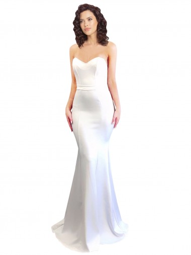 Wholesale Low Back White Mermaid High Neck Long Prom Dress Canada