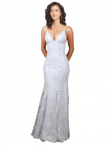 Wholesale Open Back White Mermaid High Neck Long Prom Dress Canada