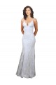 Wholesale Open Back White Mermaid High Neck Long Prom Dress Canada